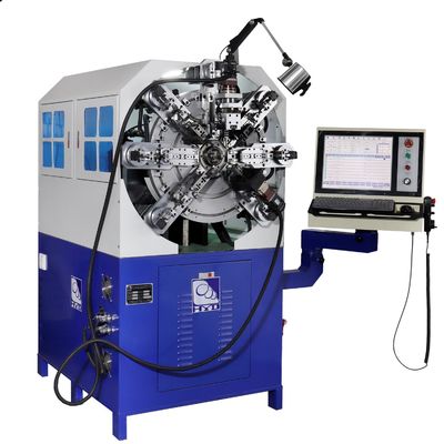 Cam-Less Oniki Eksenli CNC Bahar Formasyon Makinesi 0.3 - 2.5mm Kablo CNC Bahar Makinesi