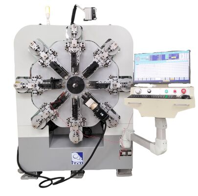 12-14 Eksenli Otomatik CNC Yay Yapım Makinesi, 1 ila 4 mm Yay Yuvarlama Makinesi
