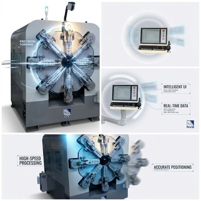 Kamsız 14 Eksenli CNC Yay Tel Döner Formlu Sarma Makinesi
