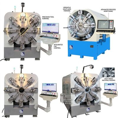 Oniki Eksen CNC Yay Makinası Yay Döner Tel Çapı 2.5mm Sistemler