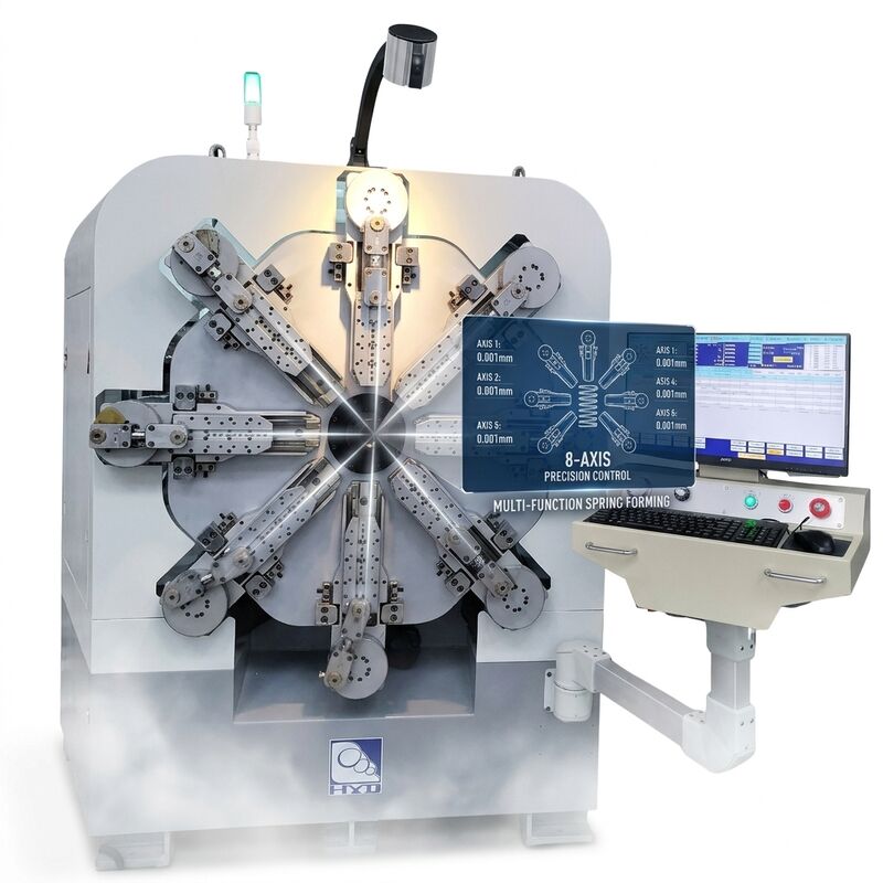 Oniki Eksen CNC Yay Makinası Yay Döner Tel Çapı 2.5mm Sistemler