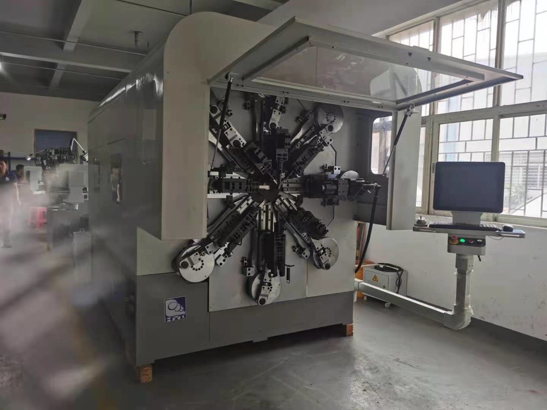 1-4 mm Çaplı Yüksek Karbonlu Çelik Tel İçin On İki Eksenli Camless Wire Forming Machine